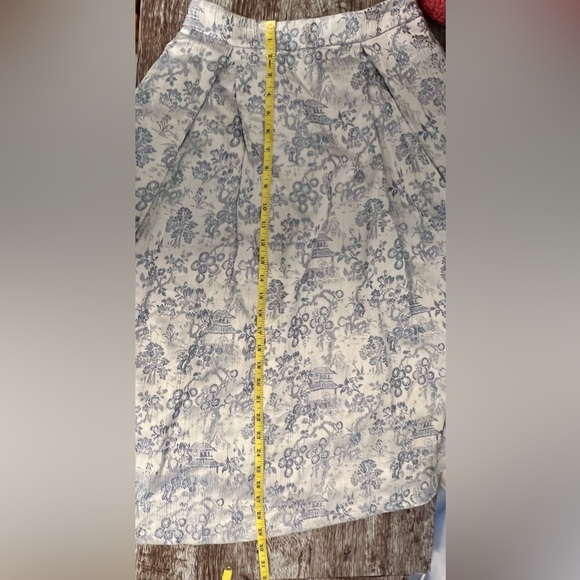 Baltic Born Jeanne Pleated Midi Skirt Cottagecore Boho Blue and Pearl SZ M - Picture 10 of 10